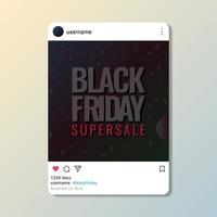 Black Friday Supersale Poster Design On Media Social Post Template vektor