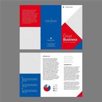 Professional Brochure Template Blue Red vektor