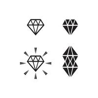 Diamant und Juwel Design Vektor Logo Vorlage Symbol