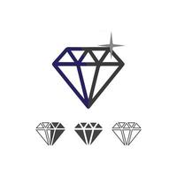 diamant och juvel design vektor logotyp mall symbol
