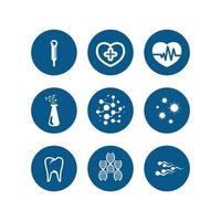 hälso logotyp vård, medicin, medicin, meditation och sjukhus design ikon vektor