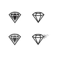 diamant och juvel design vektor logotyp mall symbol