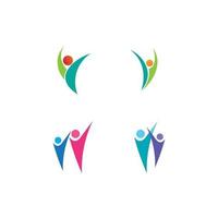 Gesundheit Menschen Logo Pflege, Medizin, Medizin, Meditation und Krankenhaus Design Symbol Vektor