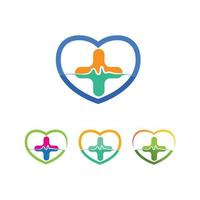 sjukhus logotyp och symboler mall ikoner app vektor