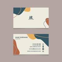 abstrakte Visitenkartenvorlage mit pastellfarbenem Fleckenvektor, eine modische Visitenkarte business vektor