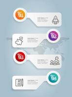 abstrakte Tab-Leiste vertikale Infografik-Präsentation vektor