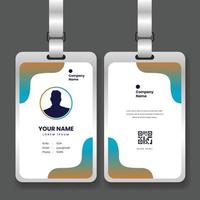 professionell företags id-kort mall med mockup vektor