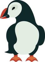 atlantisch Papageientaucher Vogel Logo Vorlage Vektor Symbol , Seevogel einfach Stil Lager Vektor Bild, fratercula Arktis eben Lager Vektor Clip Kunst