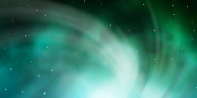 ljusblå, grön vektorstruktur med vackra stjärnor. färgglad illustration med abstrakta lutningsstjärnor. design för din företagsreklam. vektor
