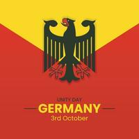 Tyskland enhet dag. Lycklig enhet dag Tyskland 3:e oktober. enhet dag hälsning kort, baner eller affisch mall. vektor