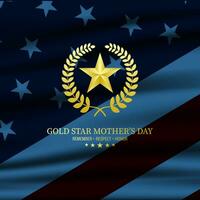 Gold Star Mütter Tag Hintergrund Vektor Illustration
