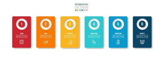 Infografik-Vorlage Geschäftskonzept mit Schritt. vektor