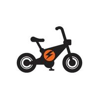 elektrisk cykel logotyp ikon, enkel design vektor illustration