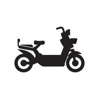 elektrisk cykel logotyp ikon, enkel design vektor illustration