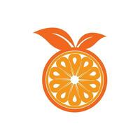 Orange Obst Logo Vektor Illustration Vorlage Design