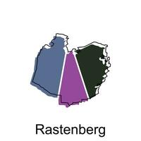 Karte Stadt von Rastenberg Illustration Design Vorlage auf Weiß Hintergrund, geeignet zum Ihre Unternehmen vektor