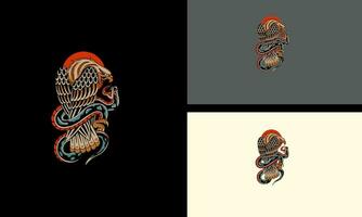 Adler und Schlange Vektor Maskottchen Design