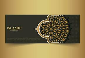 elegant islamic mönster kort design vektor