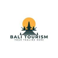 bali tempel logotyp turism bali ö religiös byggnad vektor ikon symbol illustration design