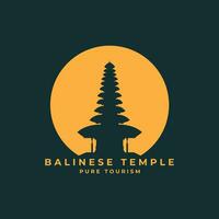bali tempel logotyp turism bali ö religiös byggnad vektor ikon symbol illustration design