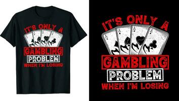 Poker Typografie, Poker Liebhaber, Glücksspiel, Poker t Hemd Design, Poker T-Shirt personalisiert, Vektor Kunstwerk
