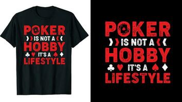 Poker Typografie, Poker Liebhaber, Glücksspiel, Poker t Hemd Design, Poker T-Shirt personalisiert, Vektor Kunstwerk