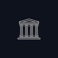 Line Symbol, Ancient greek building, vector design element