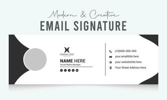 modern und kreativ Email Unterschrift Vorlage Design vektor