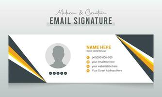 korporativ modern und kreativ Email Unterschrift Design Vorlage vektor