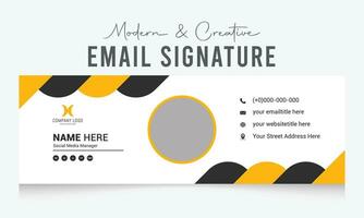 modern und kreativ Email Unterschrift Vorlage Design vektor