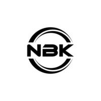 nbk Logo Design, Inspiration zum ein einzigartig Identität. modern Eleganz und kreativ Design. Wasserzeichen Ihre Erfolg mit das auffällig diese Logo. vektor