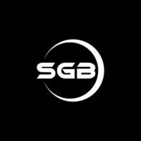 sgb-brief-logo-design im illustrator. Vektorlogo, Kalligrafie-Designs für Logo, Poster, Einladung usw. vektor