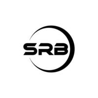 srb brev logotyp design med vit bakgrund i illustratör. vektor logotyp, kalligrafi mönster för logotyp, affisch, inbjudan, etc.