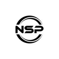 nsp logotyp design, inspiration för en unik identitet. modern elegans och kreativ design. vattenmärke din Framgång med de slående detta logotyp. vektor