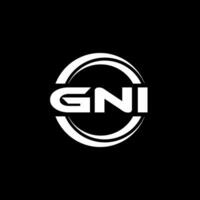 gni Logo Design, Inspiration zum ein einzigartig Identität. modern Eleganz und kreativ Design. Wasserzeichen Ihre Erfolg mit das auffällig diese Logo. vektor