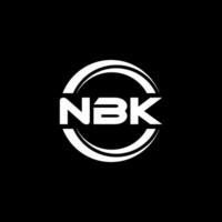 nbk logotyp design, inspiration för en unik identitet. modern elegans och kreativ design. vattenmärke din Framgång med de slående detta logotyp. vektor