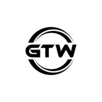 gtw logotyp design, inspiration för en unik identitet. modern elegans och kreativ design. vattenmärke din Framgång med de slående detta logotyp. vektor