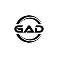 gad logotyp design, inspiration för en unik identitet. modern elegans och kreativ design. vattenmärke din Framgång med de slående detta logotyp. vektor