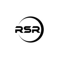 rsr brev logotyp design i illustration. vektor logotyp, kalligrafi mönster för logotyp, affisch, inbjudan, etc.