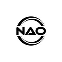 nao logotyp design, inspiration för en unik identitet. modern elegans och kreativ design. vattenmärke din Framgång med de slående detta logotyp. vektor