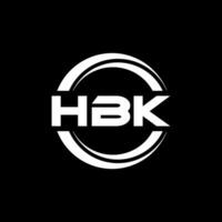 hbk Logo Design, Inspiration zum ein einzigartig Identität. modern Eleganz und kreativ Design. Wasserzeichen Ihre Erfolg mit das auffällig diese Logo. vektor