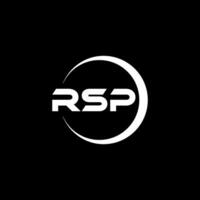 rsp-Brief-Logo-Design in Abbildung. Vektorlogo, Kalligrafie-Designs für Logo, Poster, Einladung usw. vektor