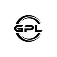 gpl logotyp design, inspiration för en unik identitet. modern elegans och kreativ design. vattenmärke din Framgång med de slående detta logotyp. vektor