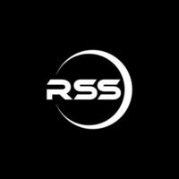 RSS-Brief-Logo-Design in Abbildung. Vektorlogo, Kalligrafie-Designs für Logo, Poster, Einladung usw. vektor