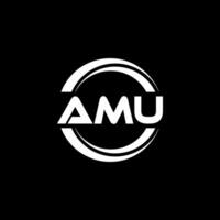 amu logotyp design, inspiration för en unik identitet. modern elegans och kreativ design. vattenmärke din Framgång med de slående detta logotyp. vektor