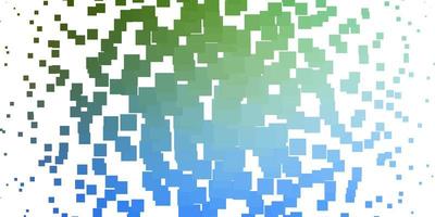 ljusblå, grön vektorlayout med linjer, rektanglar. färgglad illustration med lutningsrektanglar och rutor. design för din företagsreklam. vektor