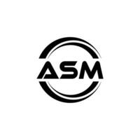 asm logotyp design, inspiration för en unik identitet. modern elegans och kreativ design. vattenmärke din Framgång med de slående detta logotyp. vektor