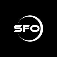 sfo Logo Design, Inspiration zum ein einzigartig Identität. modern Eleganz und kreativ Design. Wasserzeichen Ihre Erfolg mit das auffällig diese Logo. vektor