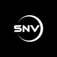 snv-Brief-Logo-Design im Illustrator. Vektorlogo, Kalligrafie-Designs für Logo, Poster, Einladung usw. vektor