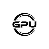 gpu Logo Design, Inspiration zum ein einzigartig Identität. modern Eleganz und kreativ Design. Wasserzeichen Ihre Erfolg mit das auffällig diese Logo. vektor